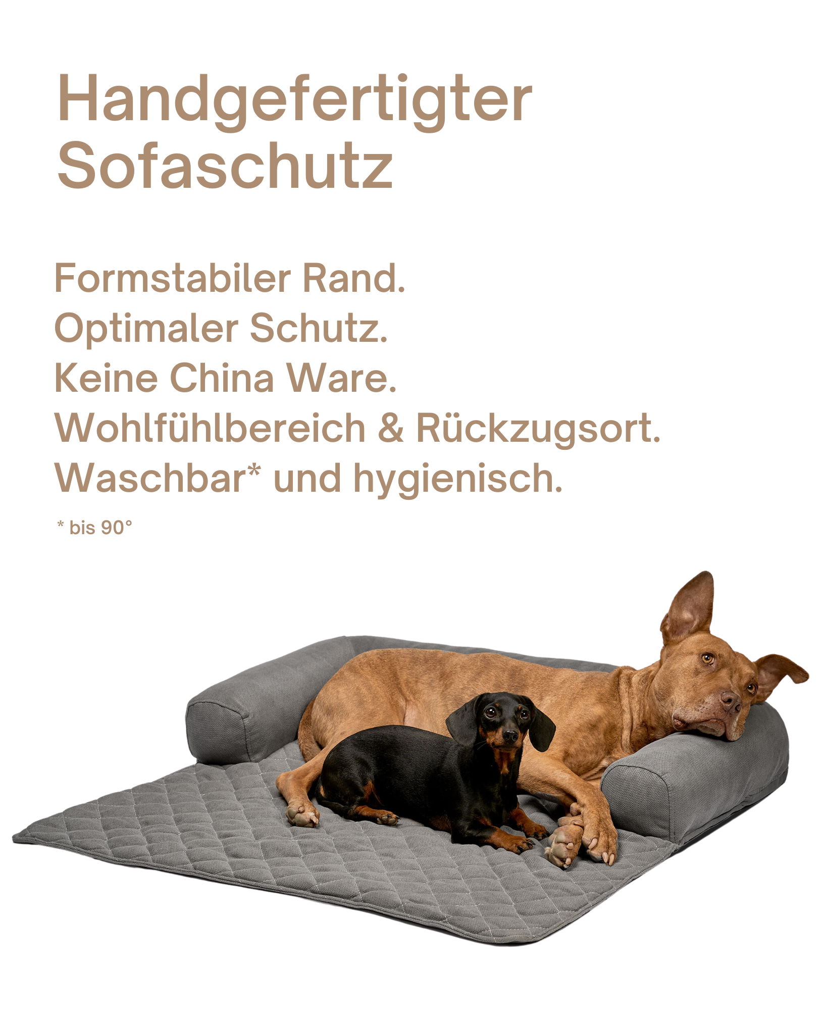 Lous handgefertigter Sofaschutz Sofadecke mit Rand Hundedecke Hundebett fürs Sofa